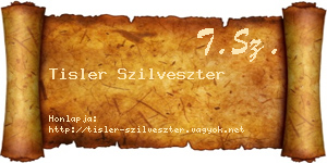 Tisler Szilveszter névjegykártya